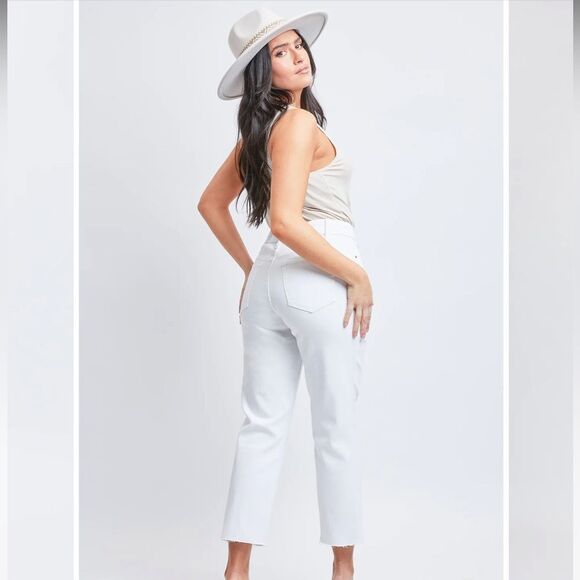 Royalty Vintage High Rise Slim Straight Cropped Jeans NWT - Picture 3 of 12